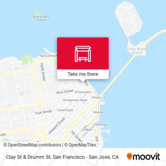 Clay St & Drumm St map