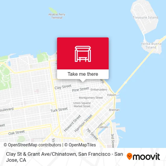 Clay St & Grant Ave/Chinatown map