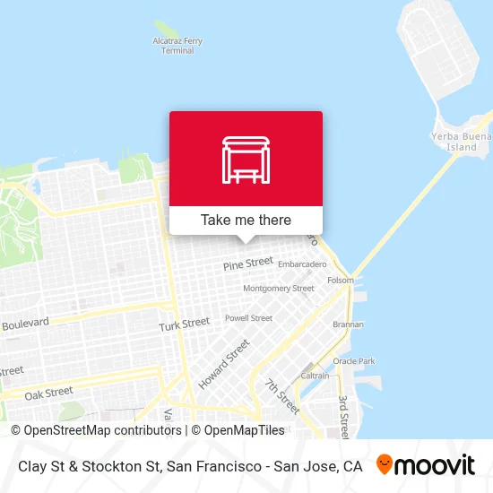 Clay St & Stockton St map