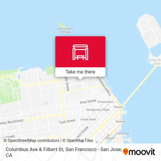 Columbus Ave & Filbert St map