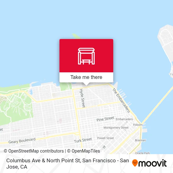 Columbus Ave & North Point St map