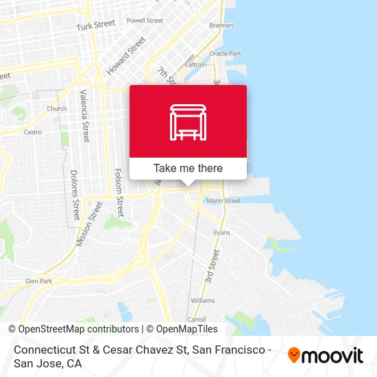 Connecticut St & Cesar Chavez St map