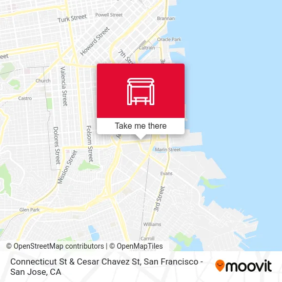 Connecticut St & Cesar Chavez St map