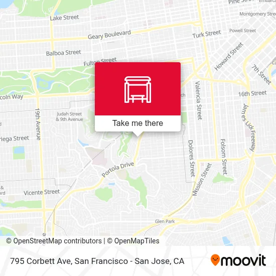 795 Corbett Ave map