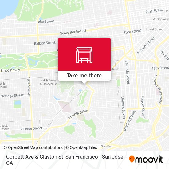 Corbett Ave & Clayton St map