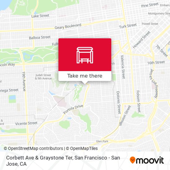 Corbett Ave & Graystone Ter map