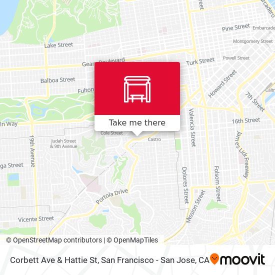 Corbett Ave & Hattie St map