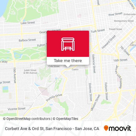 Corbett Ave & Ord St map