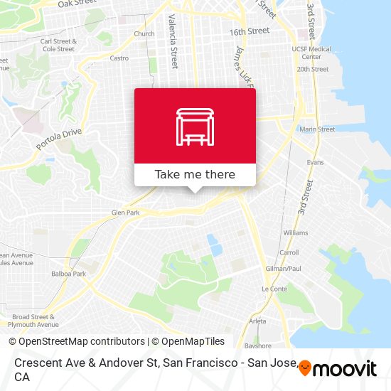 Crescent Ave & Andover St map