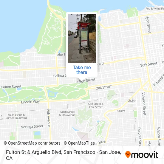 Mapa de Fulton St & Arguello Blvd