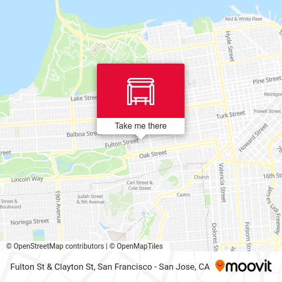 Fulton St & Clayton St map