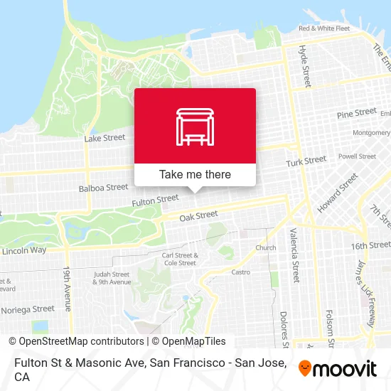 Fulton St & Masonic Ave map