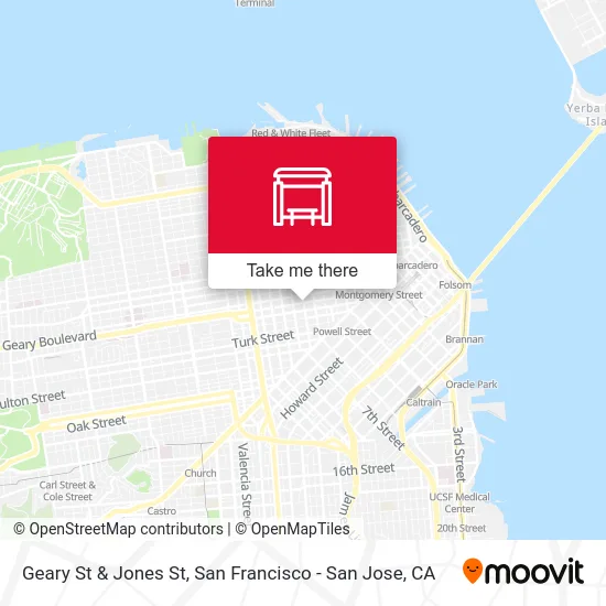 Geary St & Jones St map