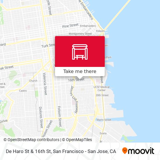 De Haro St & 16th St map