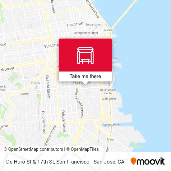 De Haro St & 17th St map