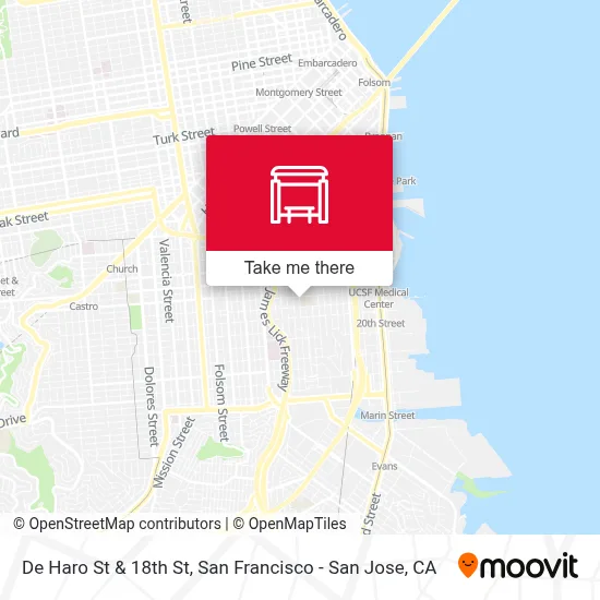 De Haro St & 18th St map