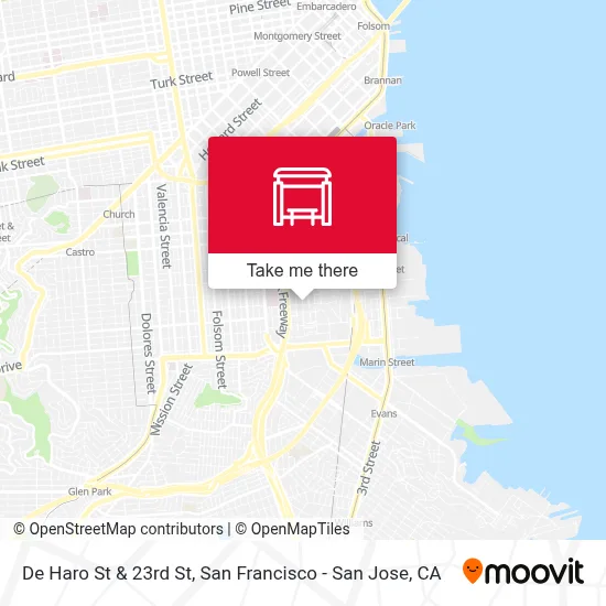 De Haro St & 23rd St map