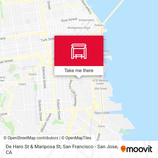 De Haro St & Mariposa St map
