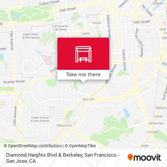 Mapa de Diamond Heights Blvd & Berkeley