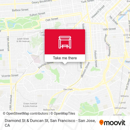 Diamond St & Duncan St map