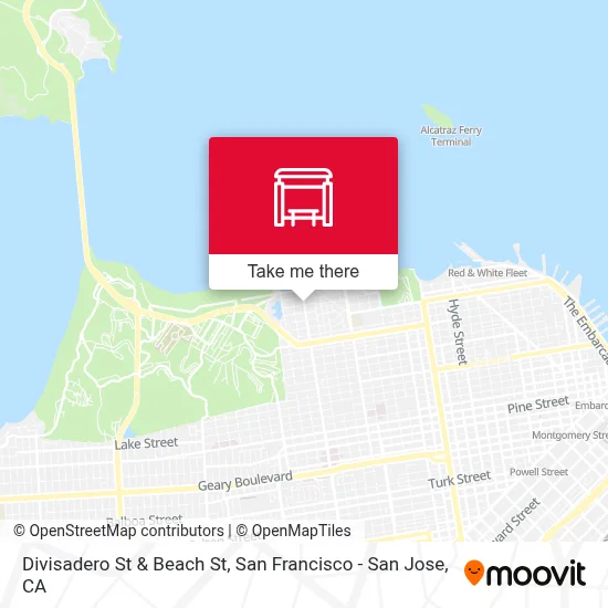 Divisadero St & Beach St map