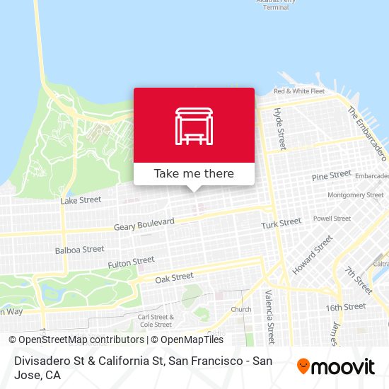 Mapa de Divisadero St & California St