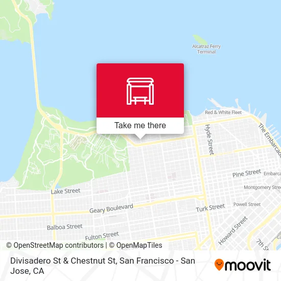 Divisadero St & Chestnut St map