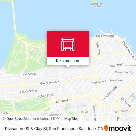 Divisadero St & Clay St map