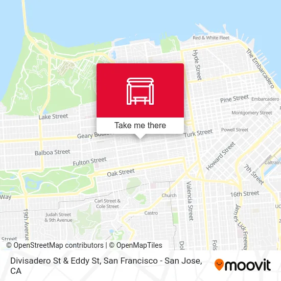 Divisadero St & Eddy St map