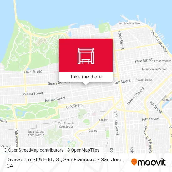 Divisadero St & Eddy St map