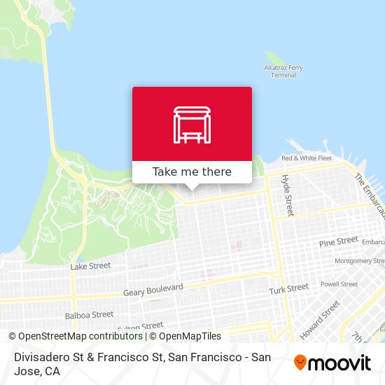 Divisadero St & Francisco St map