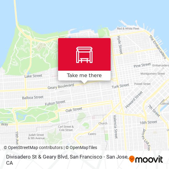 Divisadero St & Geary Blvd map