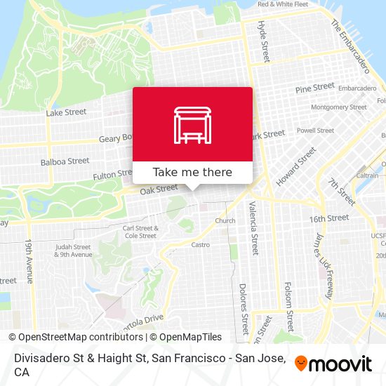 Divisadero St & Haight St map