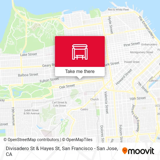 Mapa de Divisadero St & Hayes St