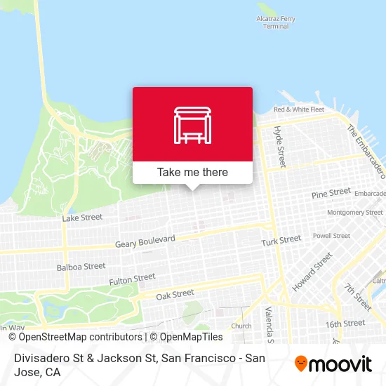 Divisadero St & Jackson St map