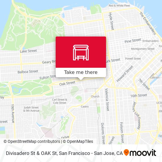 Divisadero St & OAK St map