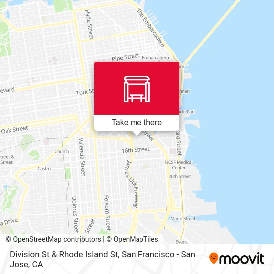 Division St & Rhode Island St map