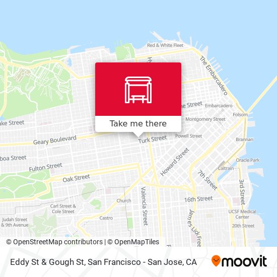 Eddy St & Gough St map