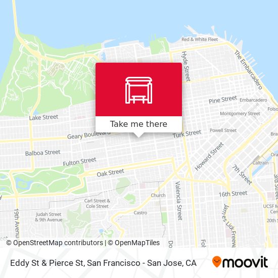 Eddy St & Pierce St map