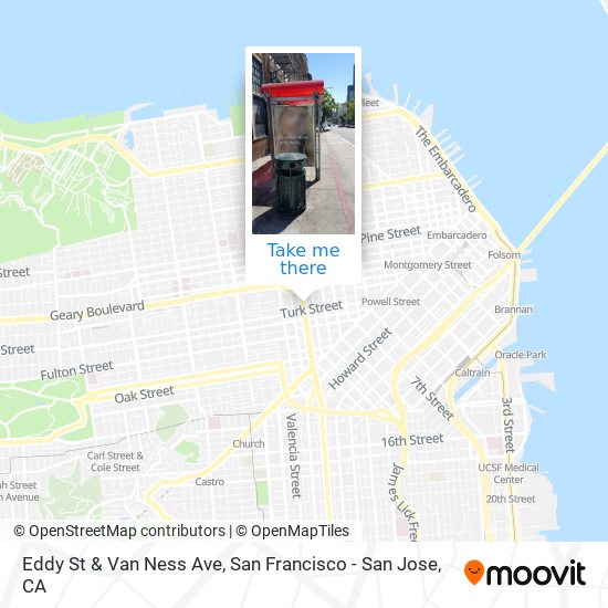 Mapa de Eddy St & Van Ness Ave