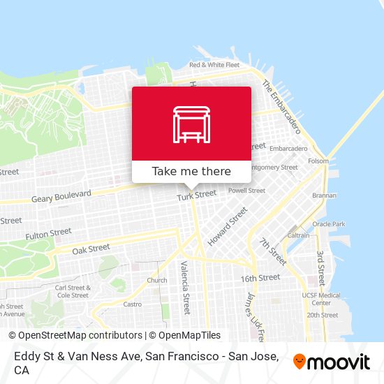 Eddy St & Van Ness Ave map