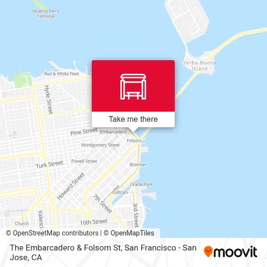 The Embarcadero & Folsom St map