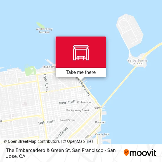 The Embarcadero & Green St map