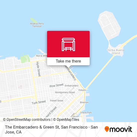 The Embarcadero & Green St map