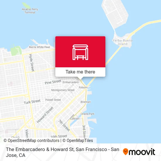 The Embarcadero & Howard St map