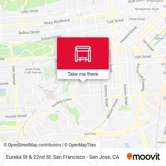 Eureka St & 22nd St map