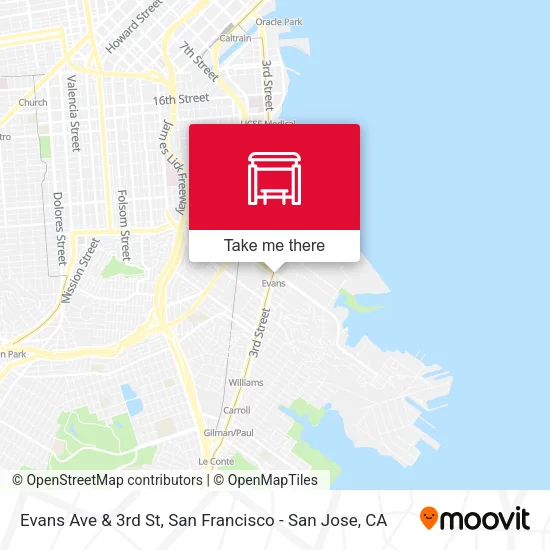 Mapa de Evans Ave & 3rd St