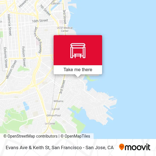 Evans Ave & Keith St map