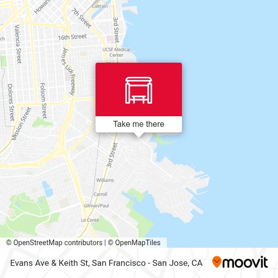 Evans Ave & Keith St map