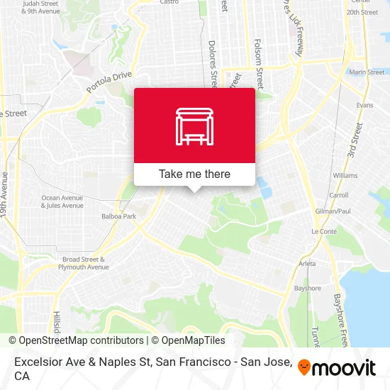 Excelsior Ave & Naples St map